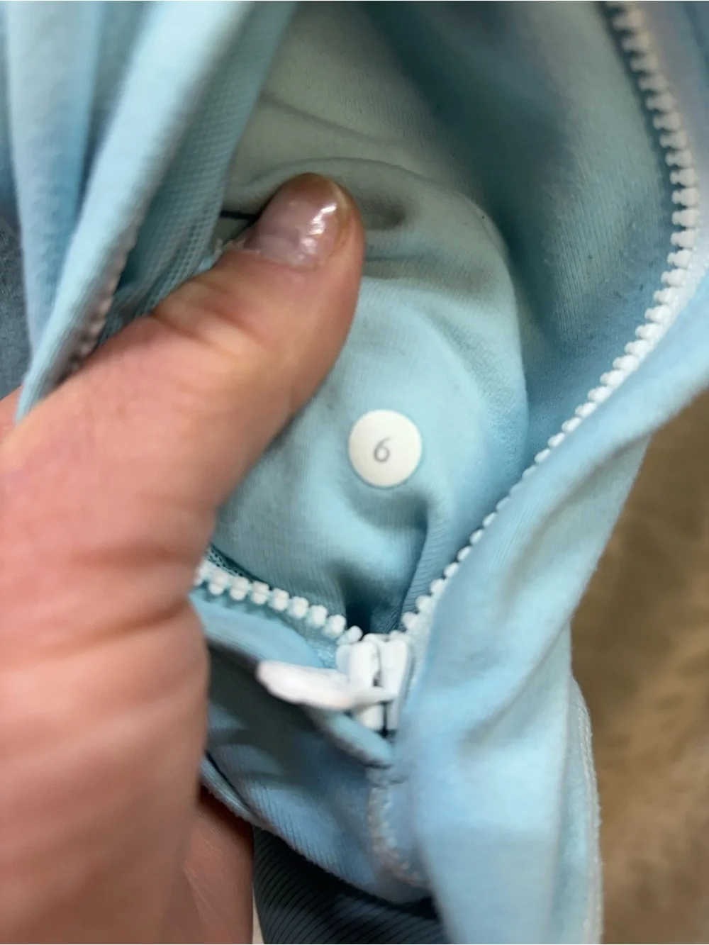 Lululemon Nice Asana Light Blue Women's Zip-Up Jacket- size 6